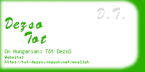 dezso tot business card