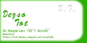 dezso tot business card